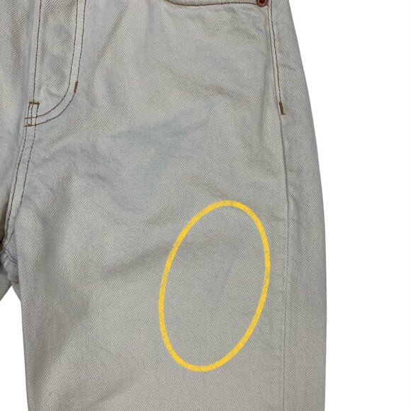 Reformation Cynthia High Rise Straight Jeans 24 Bone Cream Denim Button Fly - Picture 6 of 13